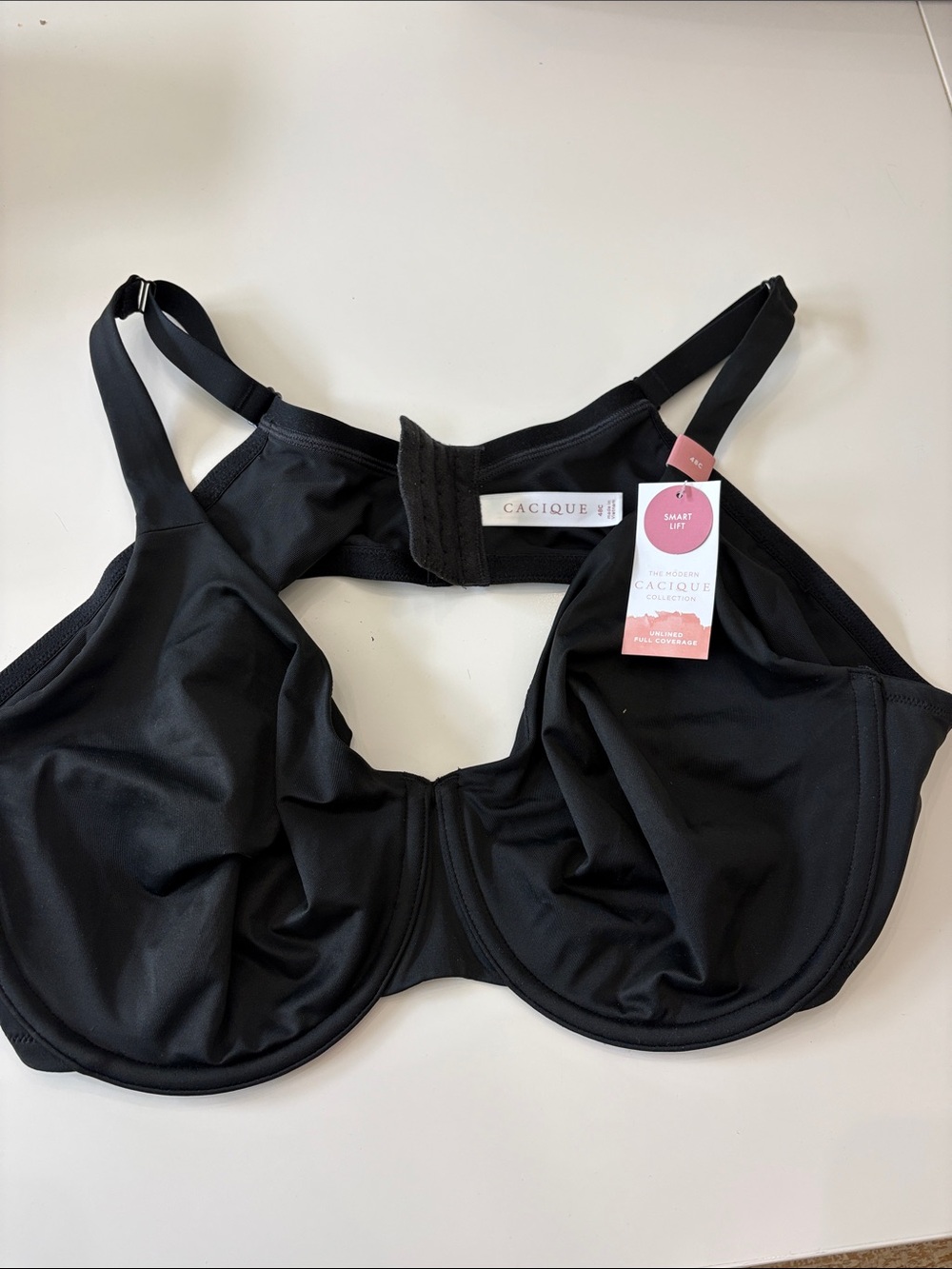 Cacique Black Full Coverage Underwire Bra with Smart Lift 48C